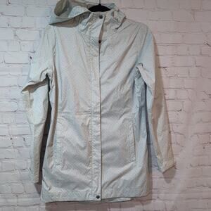 Columbia Splash A Little Rain Jacket Sz M Omni Tech Women Waterproof White Gray